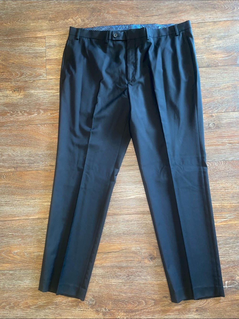 Lauren Ralph Lauren Black Men's High Performance Wool Dress Trousers, Size 40x32
